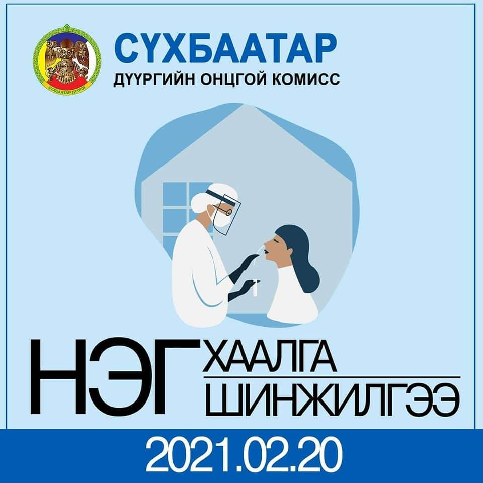 Сүхбаатар дүүргийн иргэд өнөөдөр шинжилгээнд хамрагдана